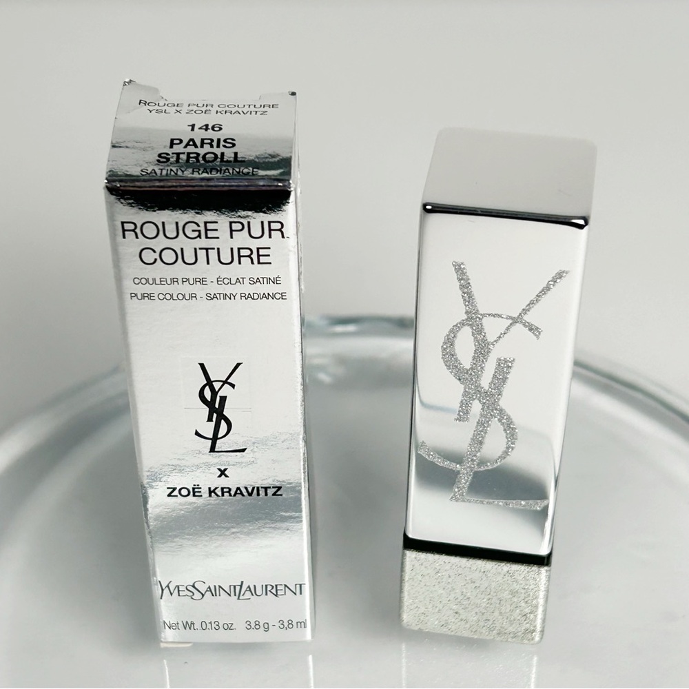 Yves Saint Laurent ×Zoe Kravitz Rouge Pur Couture Lipstick #146 Paris Stroll NEW - Picture 6 of 7